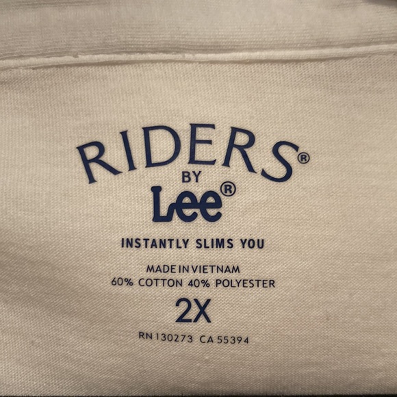 Rider’s by Lee white short sleeve tee NWT - Picture 6 of 6